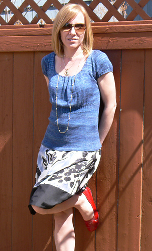 Silk Peasant Tee