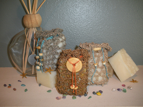 Fish Net Soap Gift Bags