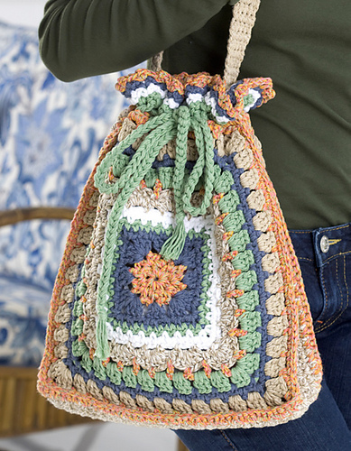 Granny Drawstring Tote Bag