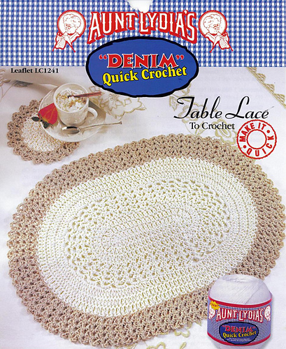 Oval Table Lace Placemat and Coaster