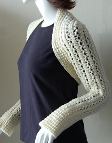 Knit Lace Rib Shrug