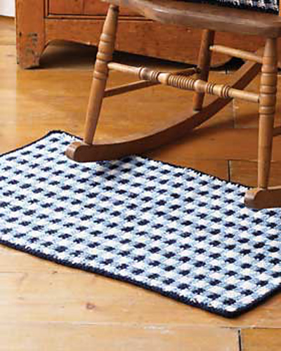 Gingham Check Rug