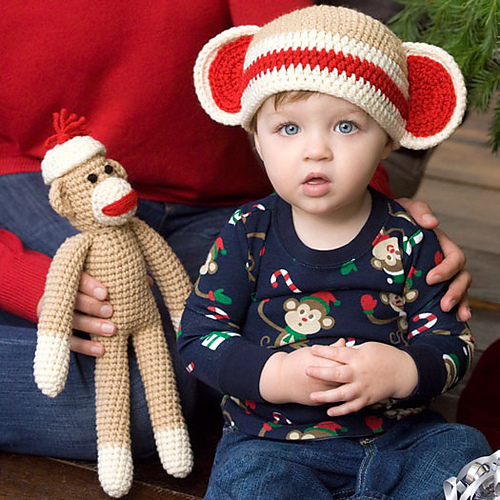 Sock Monkey and Baby Hat