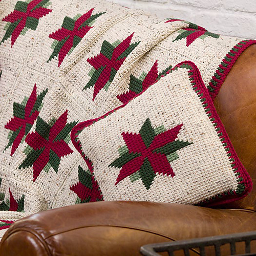 Christmas Star Throw and Pillow