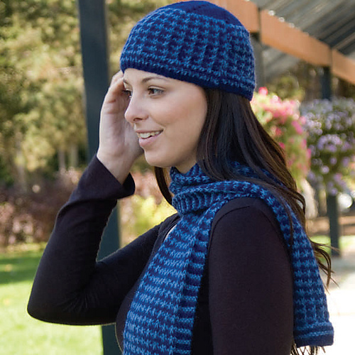 Houndstooth Hat & Scarf