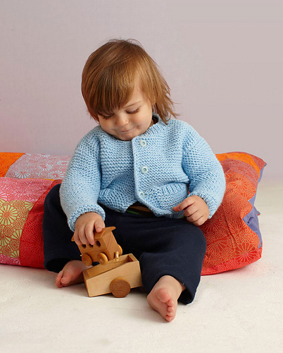 Simple Style Baby Cardigan and Hat