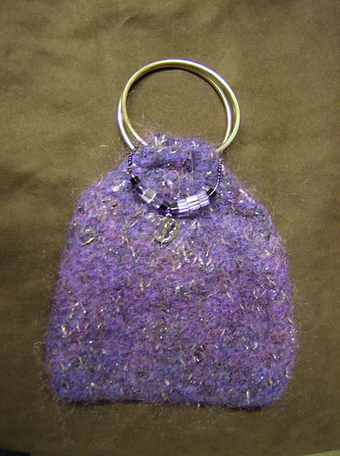 Easy Knitted Felted Bracelet Bag