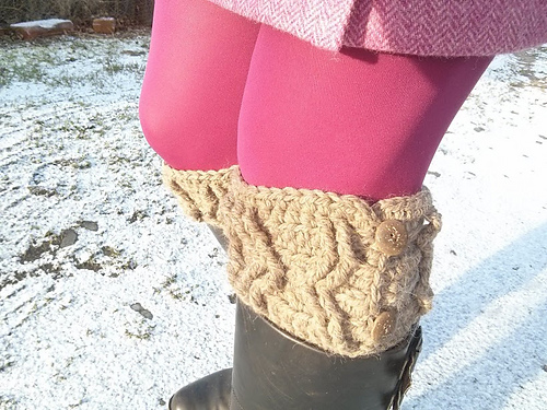Cabled Boot Cuffs