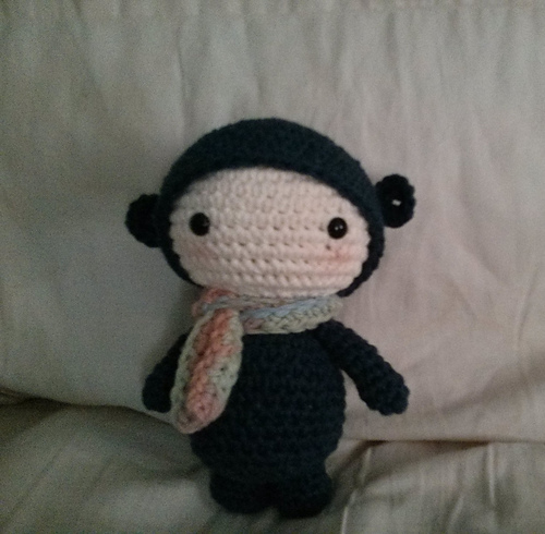 Doll in Blue Bear Suit