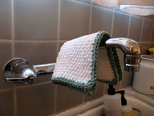 Seed stitch dish cloths