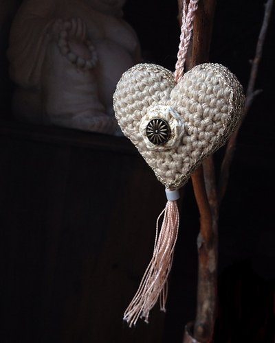 Stuffed Heart ornaments
