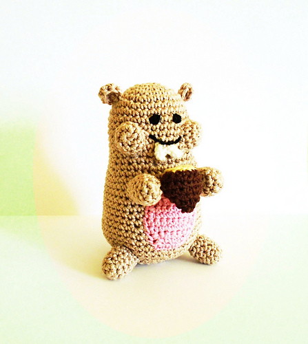 Hamster with hazelnut