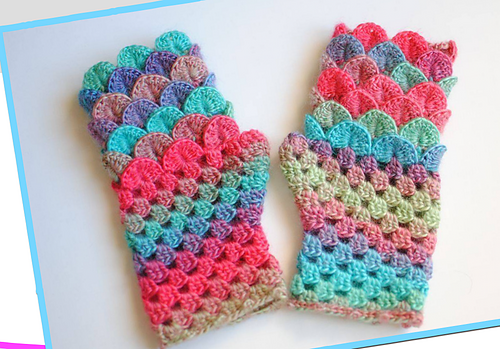 Magical Mermaid Fingerless Mitts