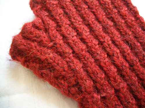 Fingerless Gloves with Petite Cables