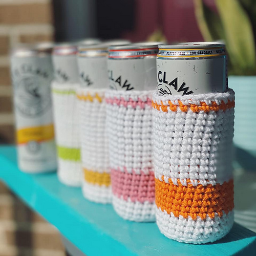 White Claw Skinny Can Koozie
