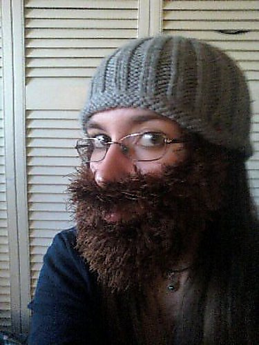 A rather fun knitted beard