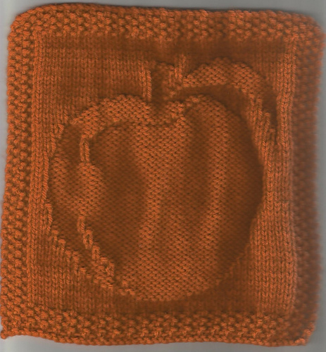 Giant Peach Dishcloth