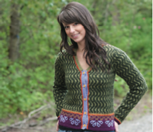 Cropped Border Cardigan