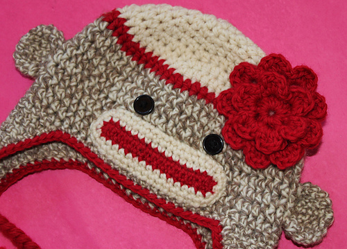 Two-layer Flower to Adorn a Sock Monkey Hat