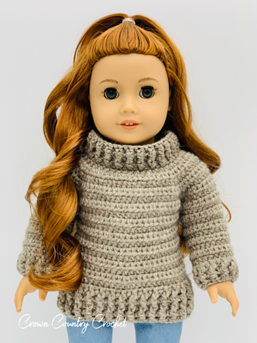 Cowl Sweater for 18" Dolls