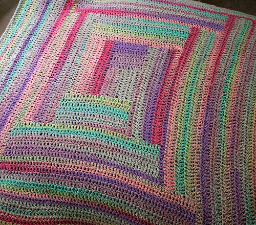Easy Log Cabin Afghan