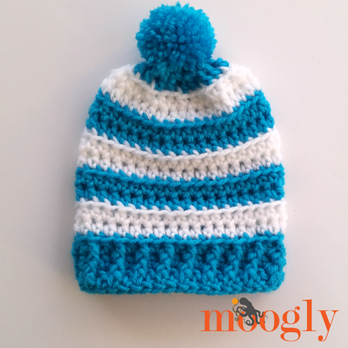 Stripey Baby Beanie