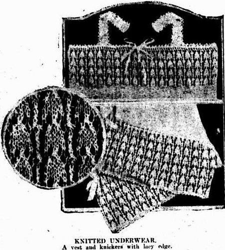 Hand Knitted Underwear Vest and Knickers (Vest)