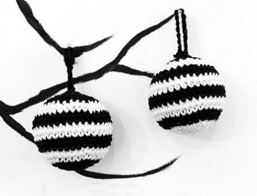 gehäkelte Weihnachtsbaumkugeln