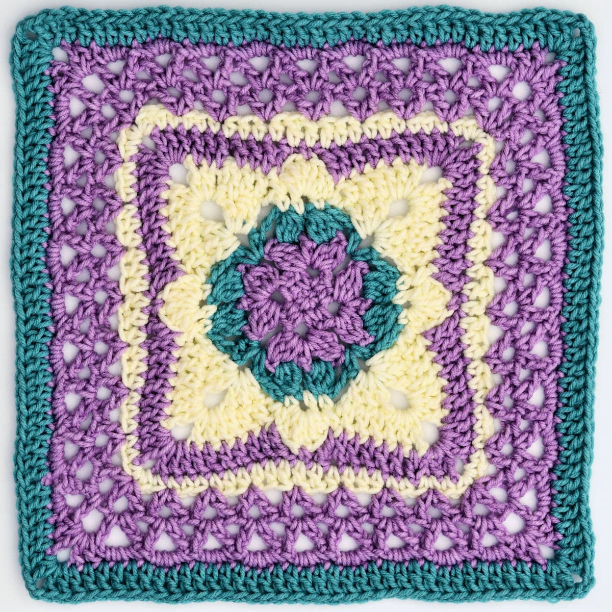 Crochet 12" Square Pattern | Garden Gables Free Crochet Pattern