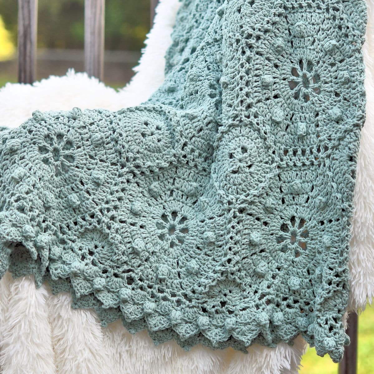 Octagon Lace Throw Free Crochet Pattern