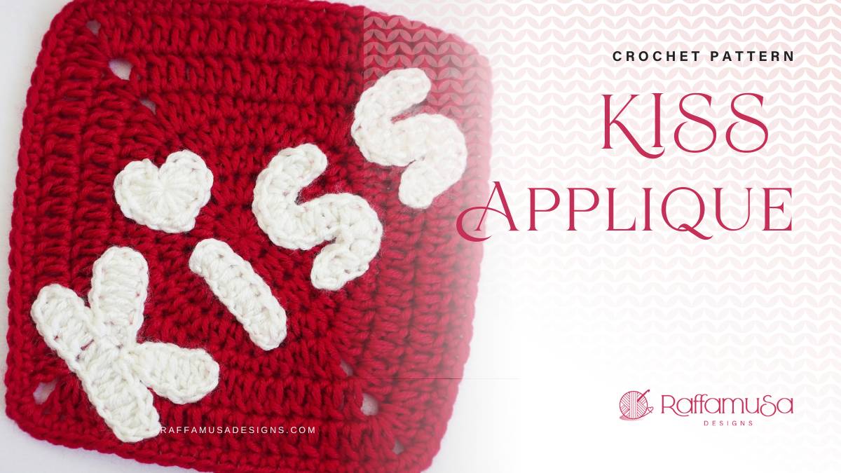 Crochet Kiss Applique