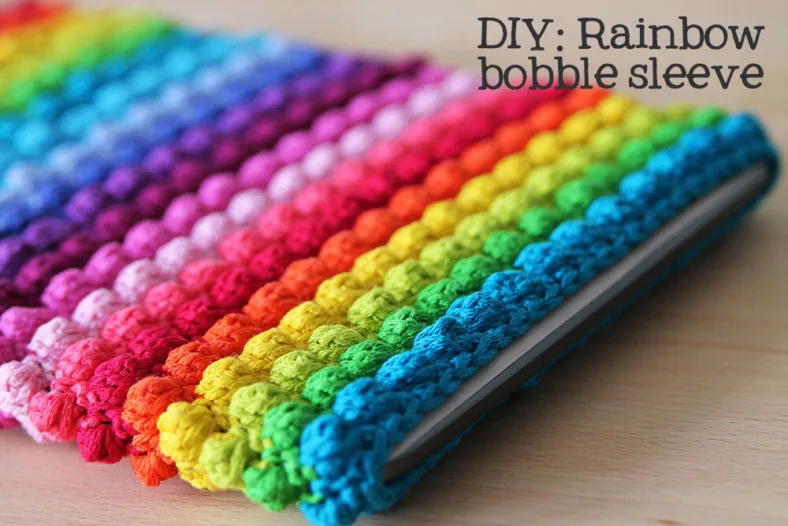 Rainbow Bobble Tablet sleeve