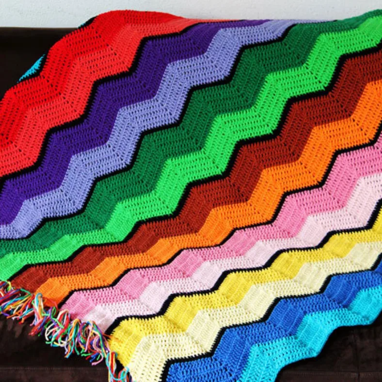 Retro Ripple Blanket