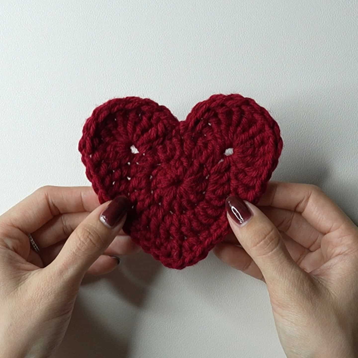 Large Crochet Heart Appliqué