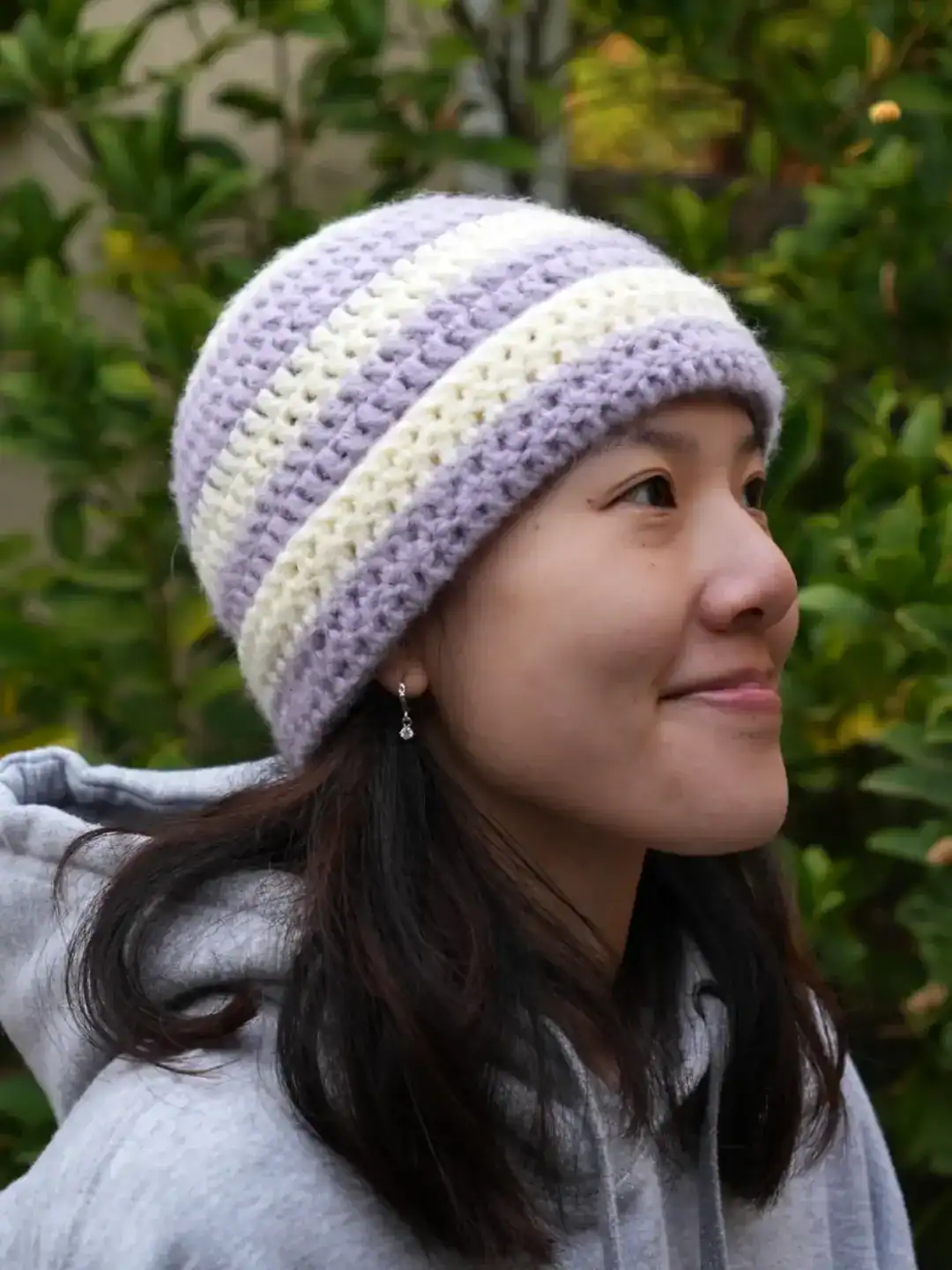 Crochet Striped Beanie