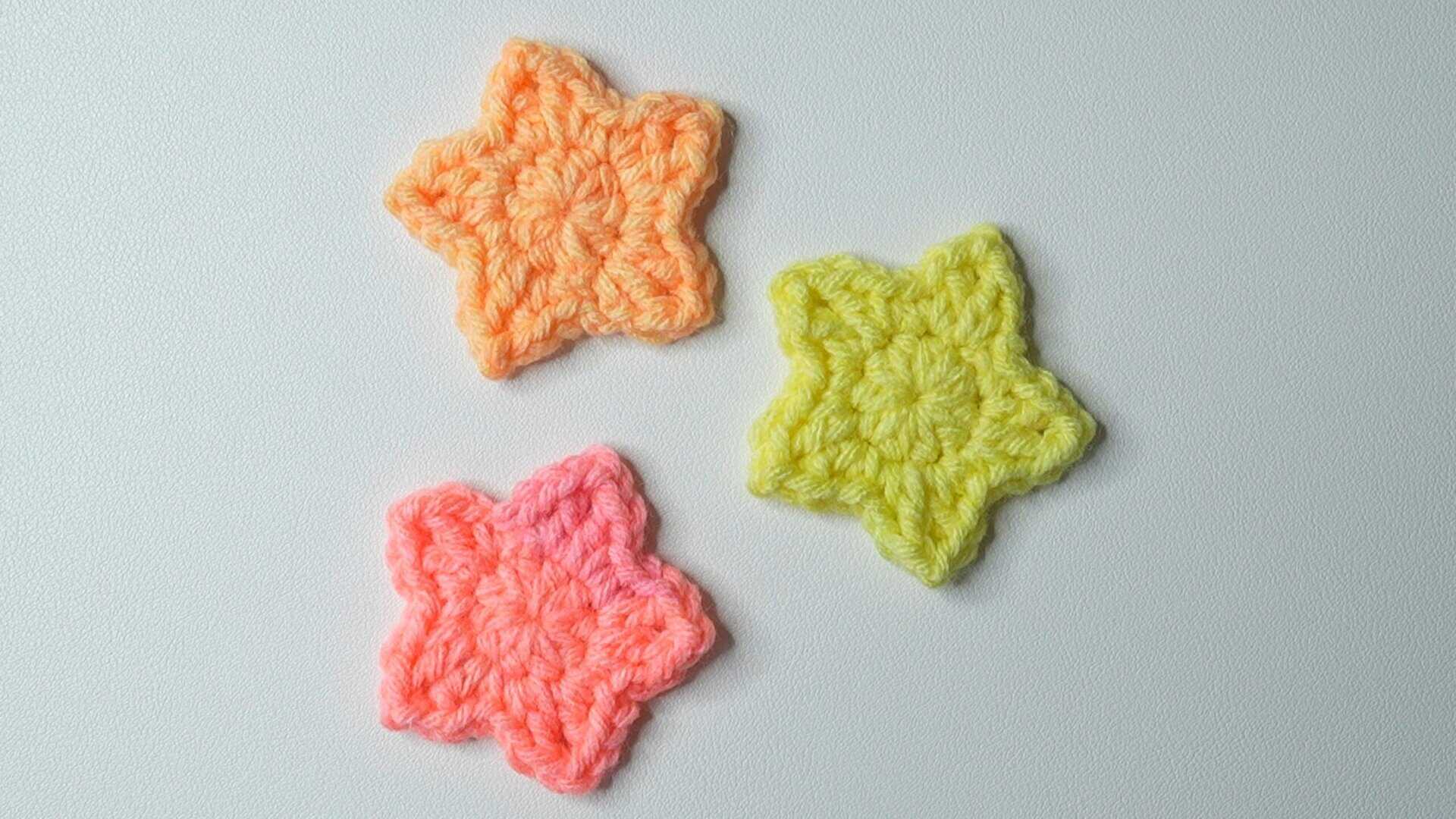 Mini Crochet Star Appliqué