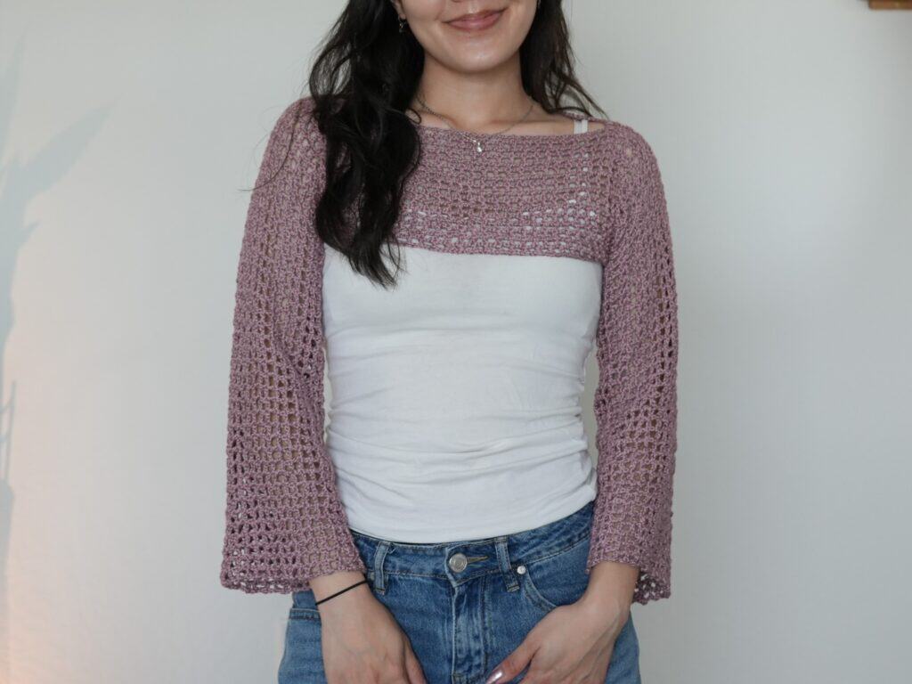 Mesh Crochet Shrug
