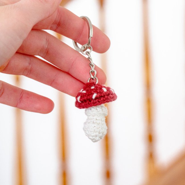 Mushroom keychain