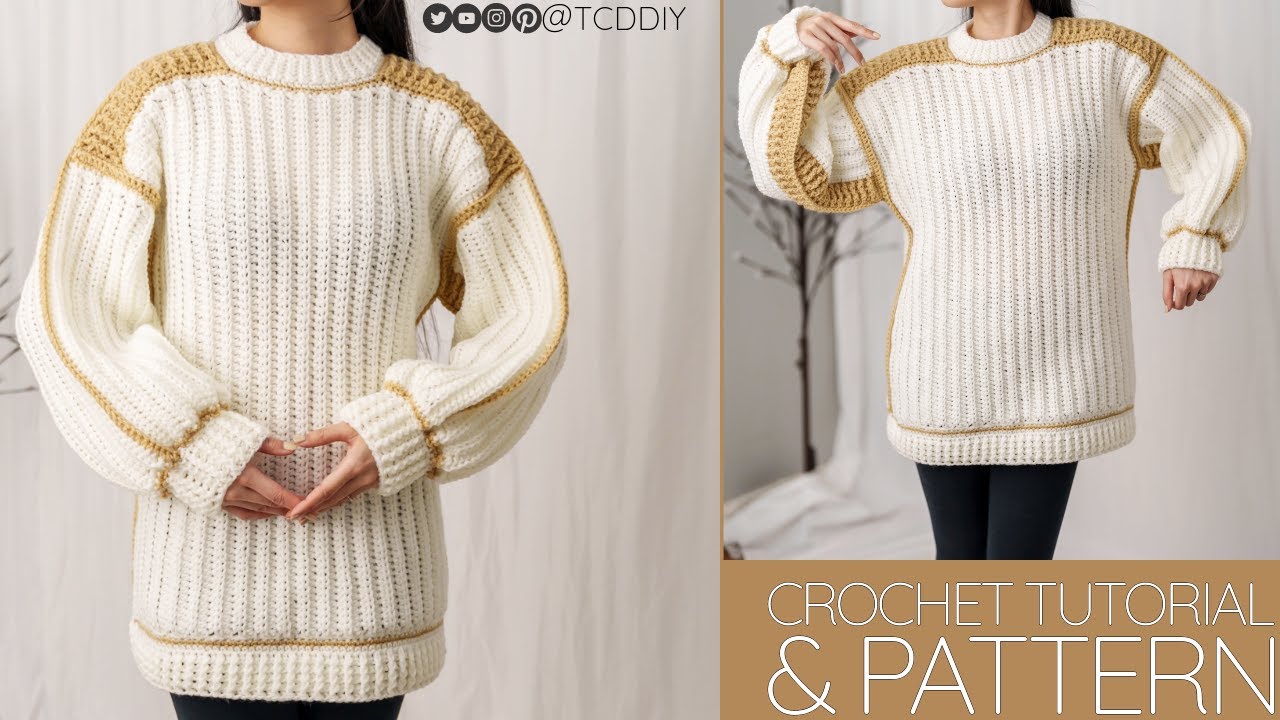 How to Crochet: Oversized Sweater | Pattern & Tutorial DIY