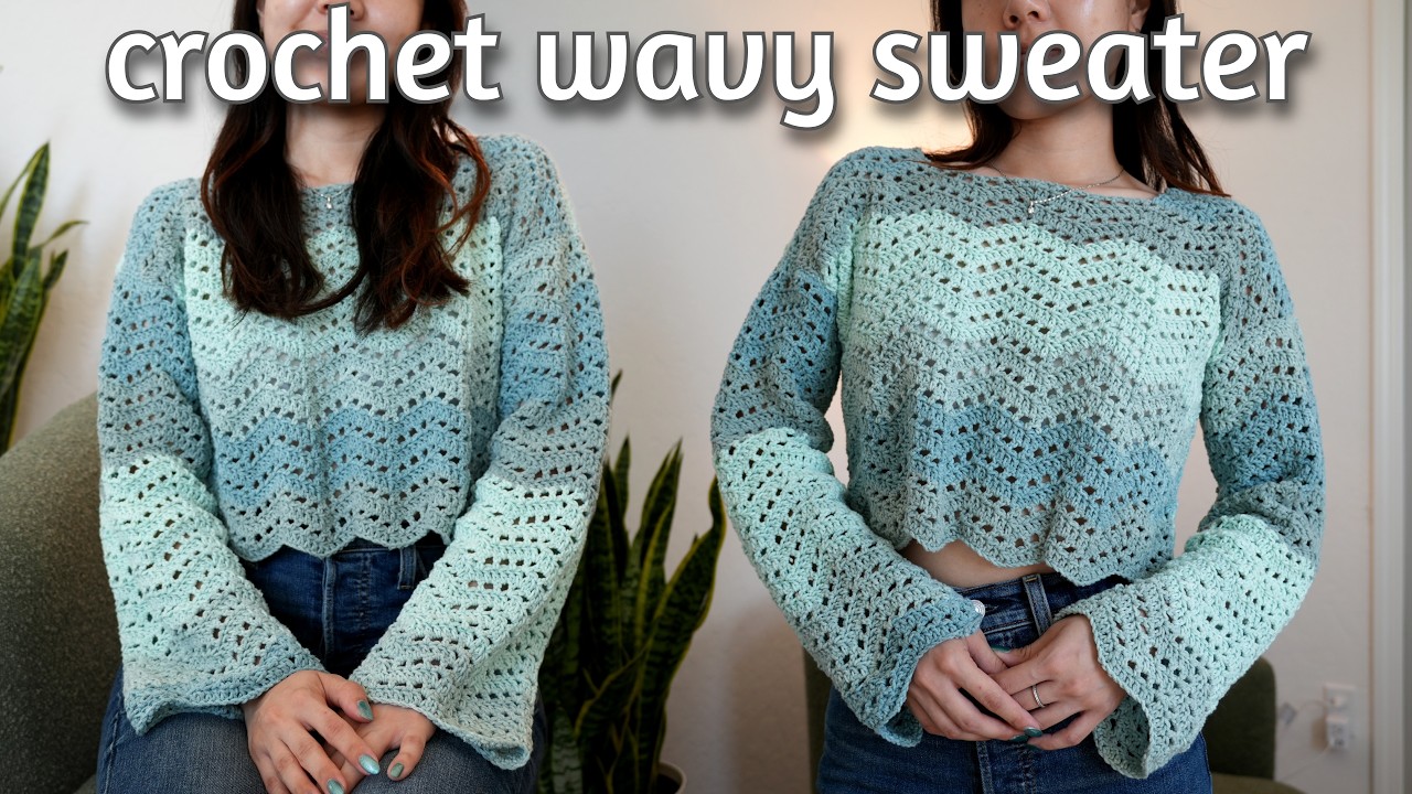 Crochet Wavy Sweater Tutorial | Crochet Mesh Top
