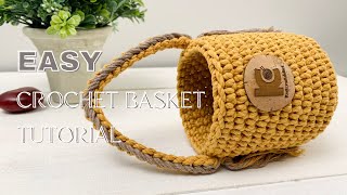 Easy crochet baskets for beginners / Crochet Scrap yarn ideas & beginner crochet projects