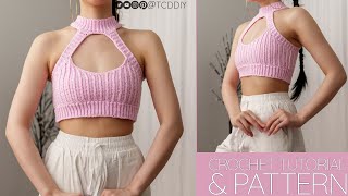 How to Crochet: Mock Neck Bralette | Pattern & Tutorial DIY