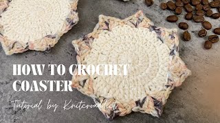 Crochet Coaster Pattern /Crochet Gift Ideas & Crochet Scrap Yarn Projects