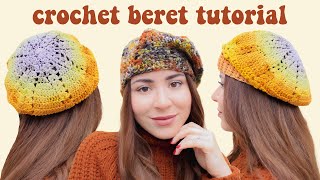 How to crochet a beret hat | Crochet Tutorial