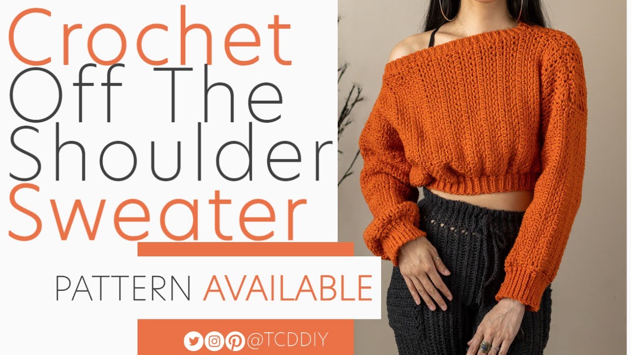 Crochet Off the Shoulder Sweater | Pattern & Tutorial DIY