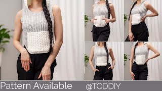 How to Crochet a Hooded Vest with Pocket | Pattern & Tutorial DIY