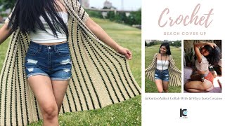 EASY CROCHET BEACH COVER ( FREE Pattern XS-4XL ) @KnitcroAddict Collab With @Maya Luna Corazon
