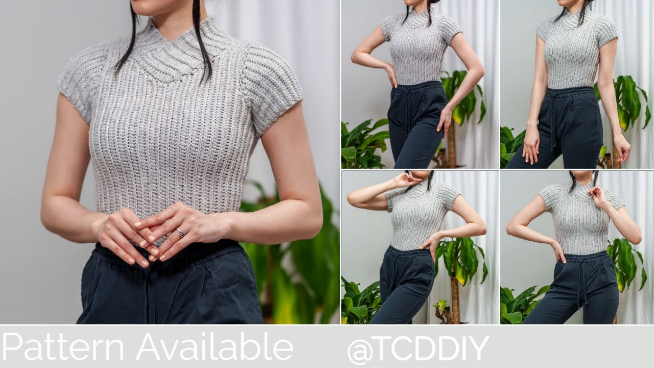 How to Crochet: V Neck Top | Pattern & Tutorial DIY