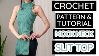 How to Crochet: Modern Mock Neck Top | Pattern & Tutorial DIY