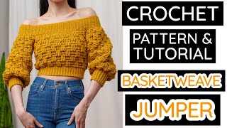 How to Crochet: Off the Shoulder Jumper | Pattern & Tutorial DIY